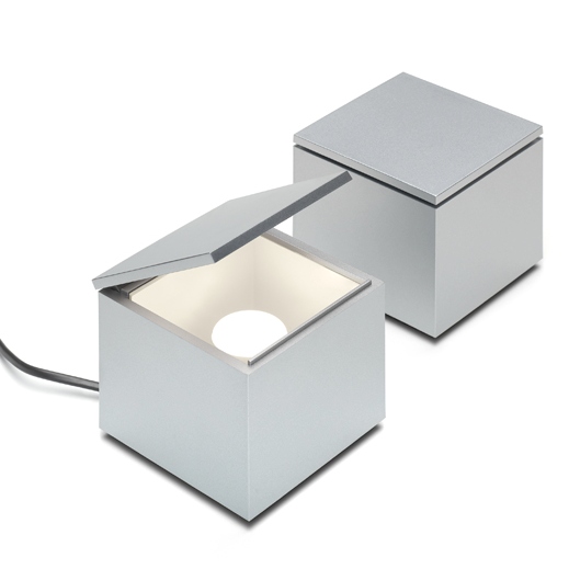 Lampada da tavolo Cuboluce Classic argento di Cini & Nils in tecnopolimeri SKU:288